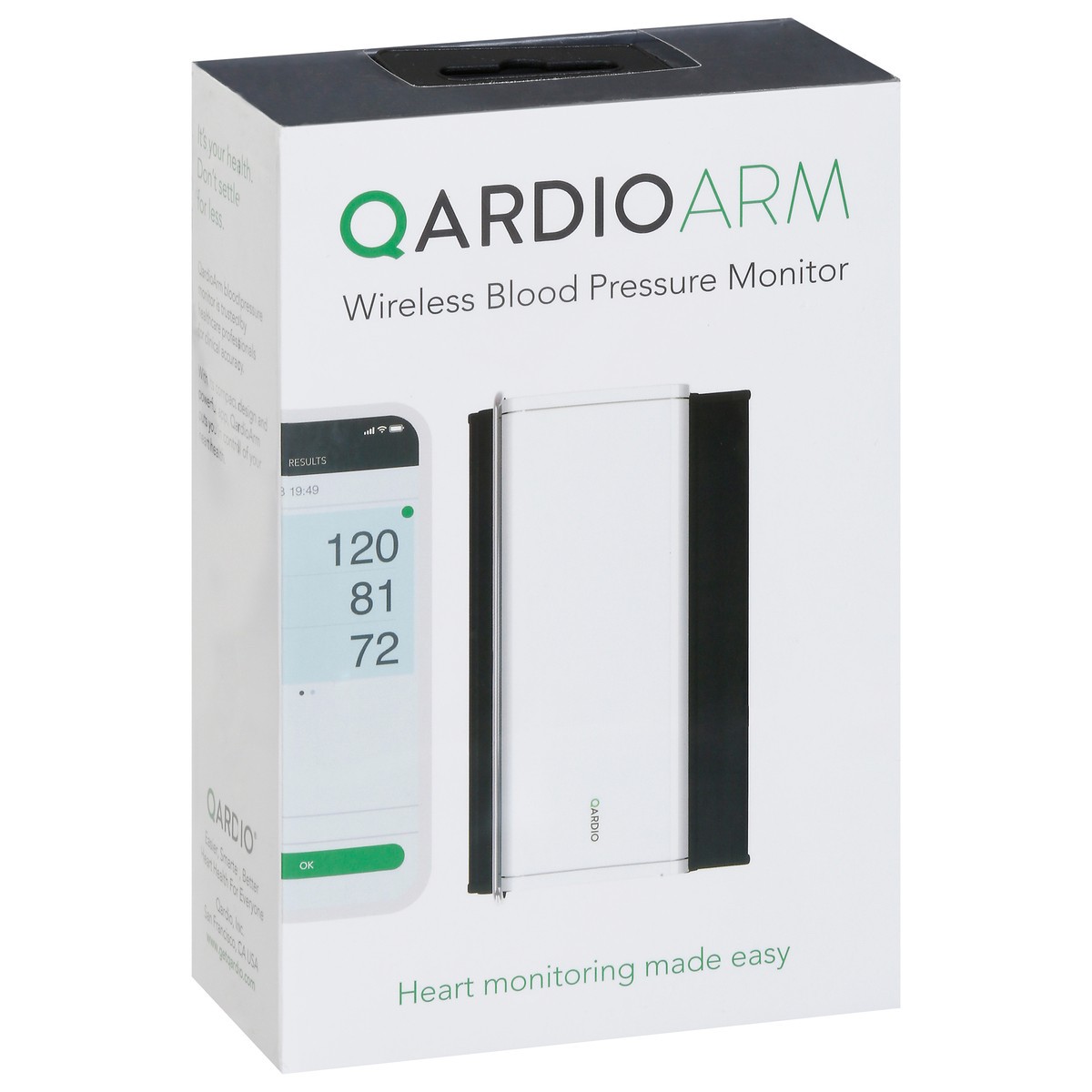 slide 2 of 9, Qardio Arm Arctic White Wireless Blood Pressure Monitor 1 ea, 1 ct