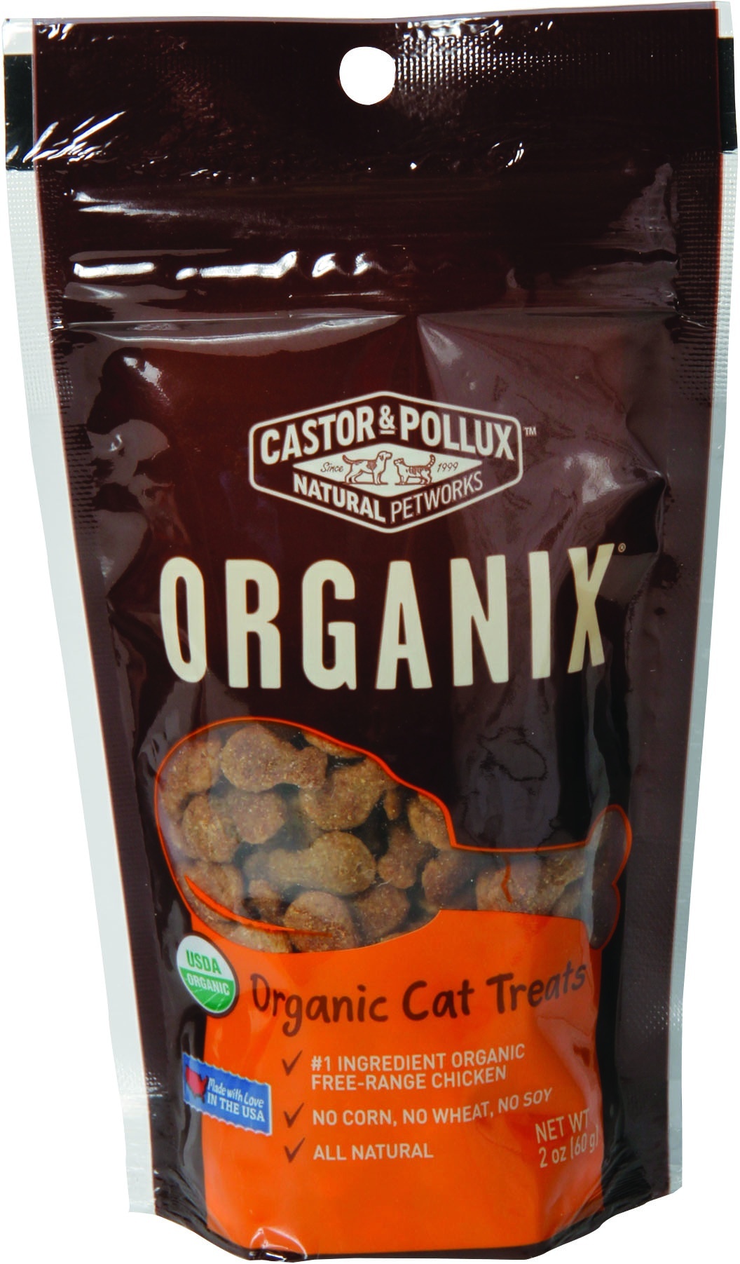 Castor & Pollux Organix Organic Cat Treats, Chicken Flavor 2 oz Shipt