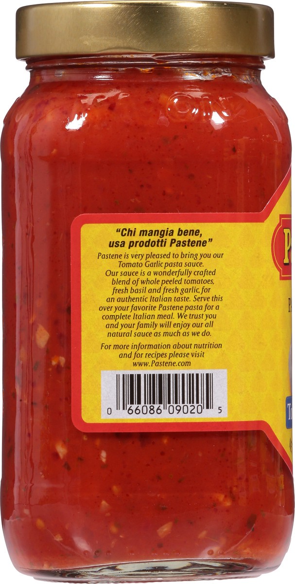 slide 3 of 9, Pastene Tomato Garlic Pasta Sauce 24.3 oz, 24 oz