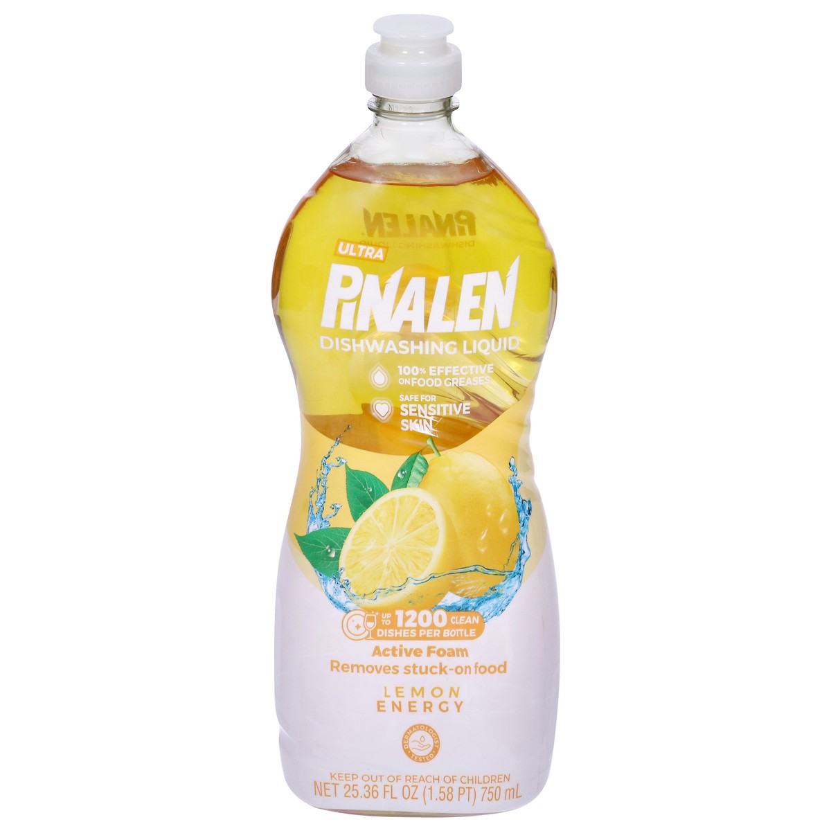 slide 9 of 12, Pinalen Ultra Lemon Energy Dishwashing Liquid 25.36 fl oz, 25 fl oz