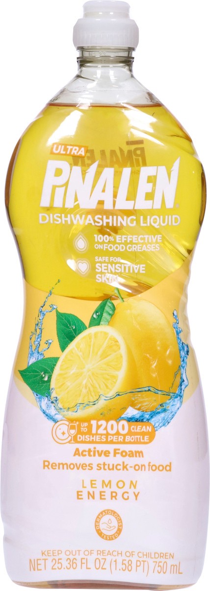 slide 3 of 12, Pinalen Ultra Lemon Energy Dishwashing Liquid 25.36 fl oz, 25 fl oz