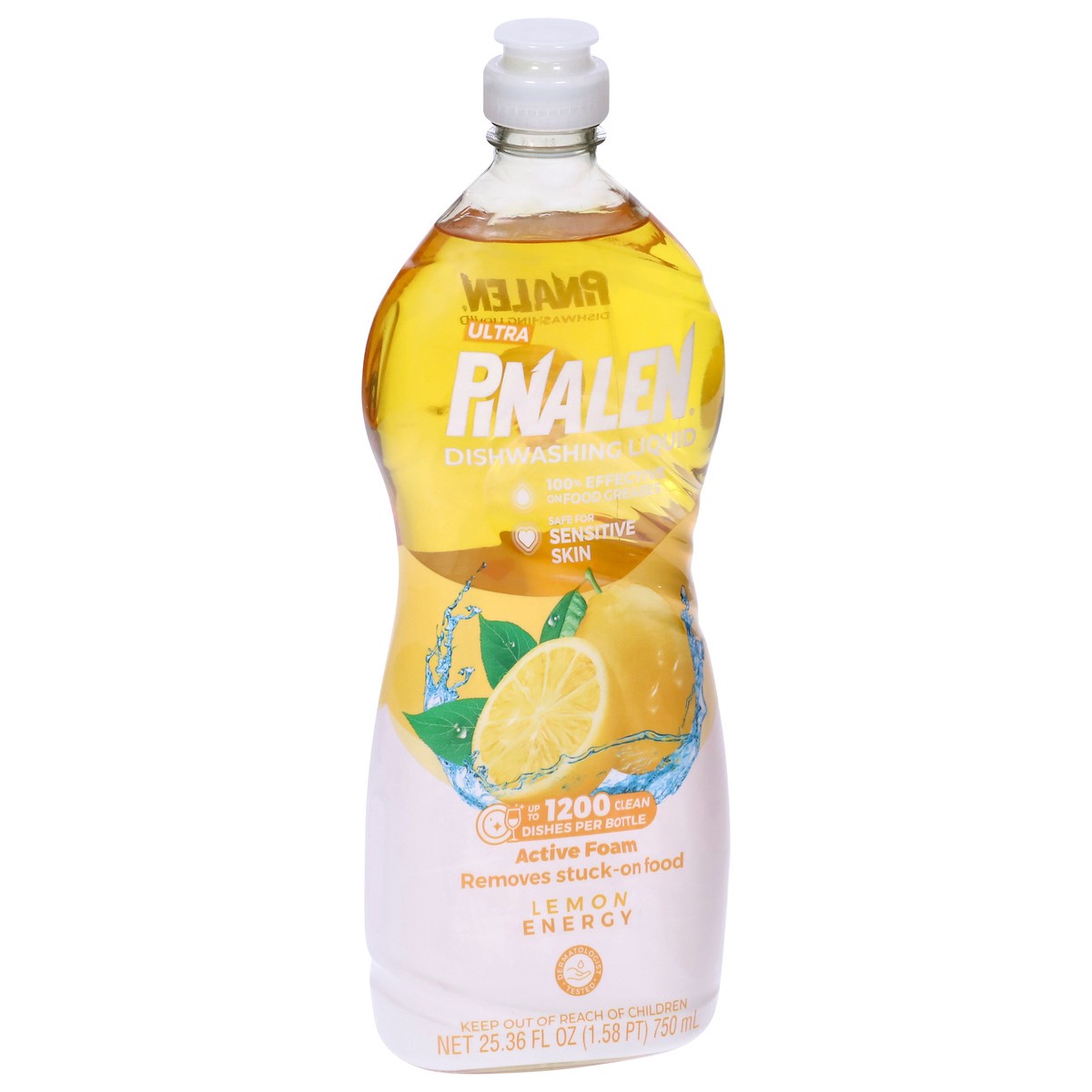 slide 5 of 12, Pinalen Ultra Lemon Energy Dishwashing Liquid 25.36 fl oz, 25 fl oz