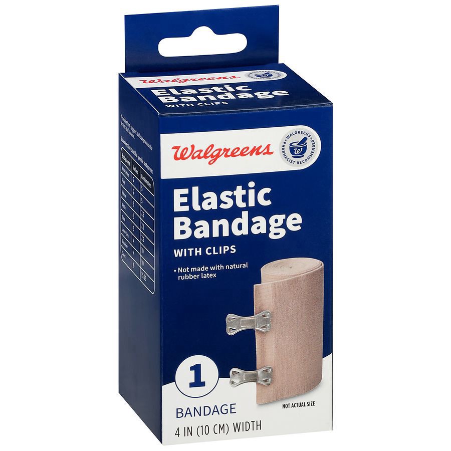 slide 2 of 3, Walgreens E-Z Clips Elastic Bandage, 4 in