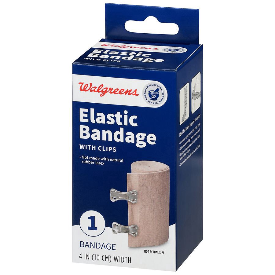 slide 3 of 3, Walgreens E-Z Clips Elastic Bandage, 4 in