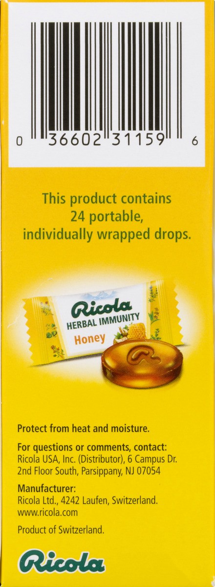 slide 5 of 9, Ricola Herbal Immunity Honey Drops, 24 ct