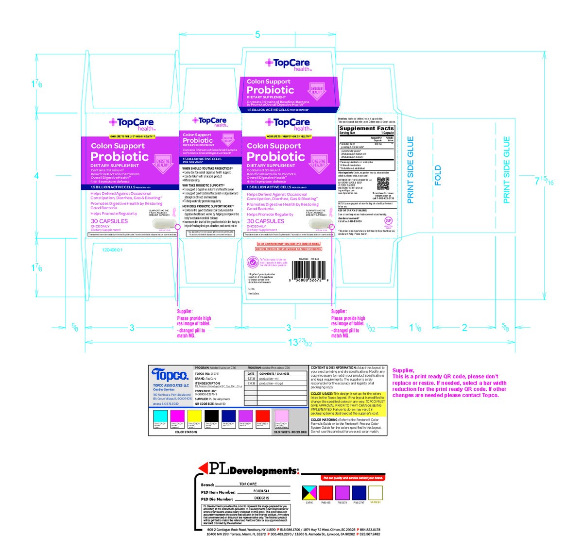 slide 4 of 16, TopCare Health Colon Support Probiotic 30 ea, 30 ct