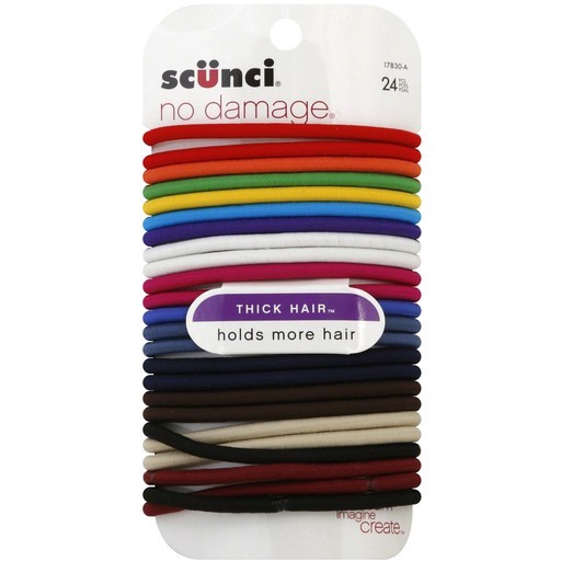slide 1 of 1, scünci Ponytail Holders, Thick Hair, 1 ct