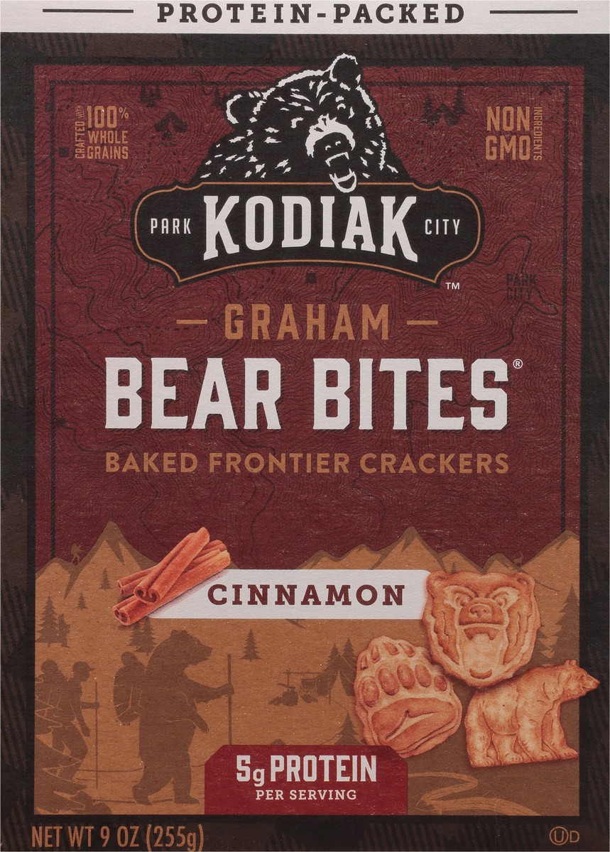 slide 1 of 9, Kodiak Cakes Bear Bites Graham Cinnamon Crackers 9 oz, 9 oz