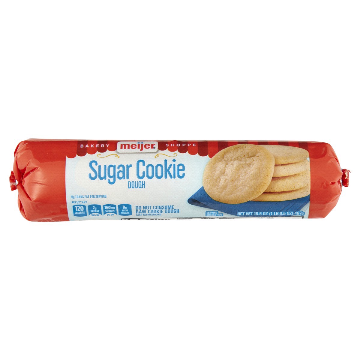 slide 1 of 5, Meijer Sugar Cookie Dough Tube, 16.5 oz