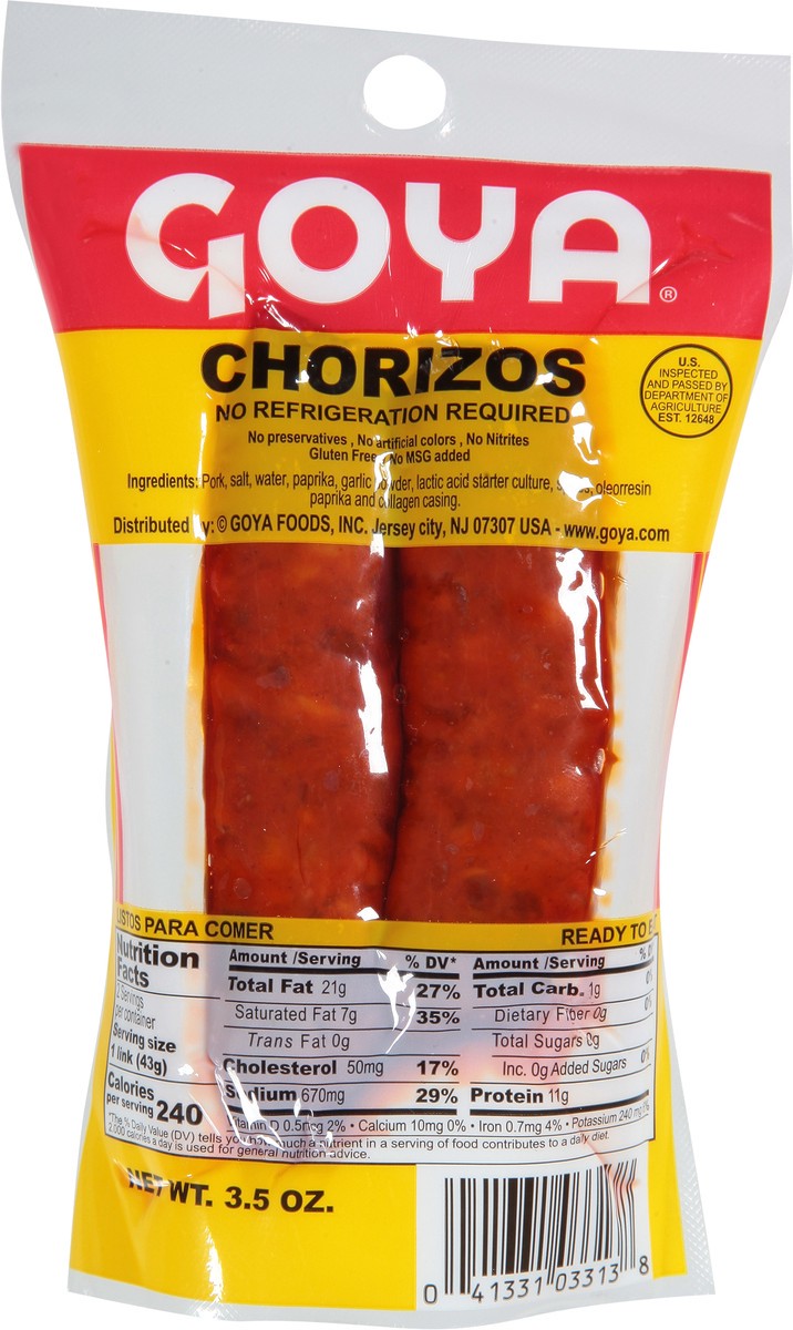 slide 4 of 9, Goya Chorizos 3.5 oz, 3.5 oz