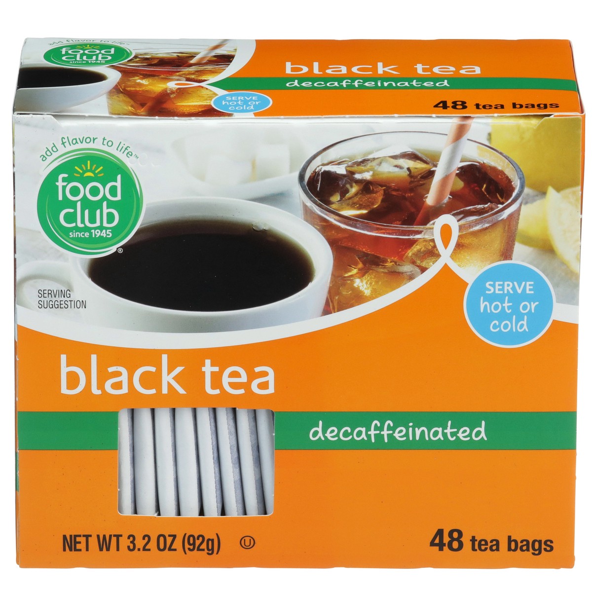 slide 1 of 8, Food Club Decaffinated Blacktea Bags - 48 ct, 48 ct