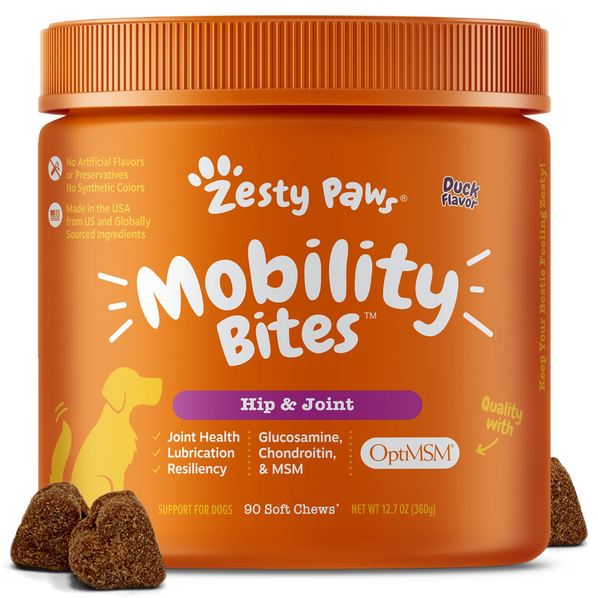 slide 1 of 1, Zesty Paws Mobility Bites Dog Supplement - Soft Chews, 90 ct
