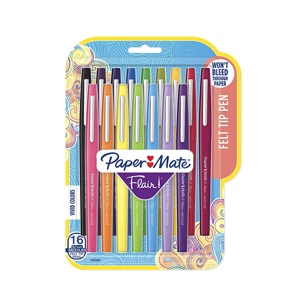 slide 1 of 29, Paper Mate Flair Felt Tip Pens Medium Point Assorted Colors, 1 ct