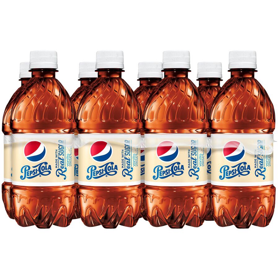 slide 1 of 4, Pepsi Vanilla Cola with Real Sugar 12 Fluid Ounce/ - 96 oz, 8 ct; 12 fl oz