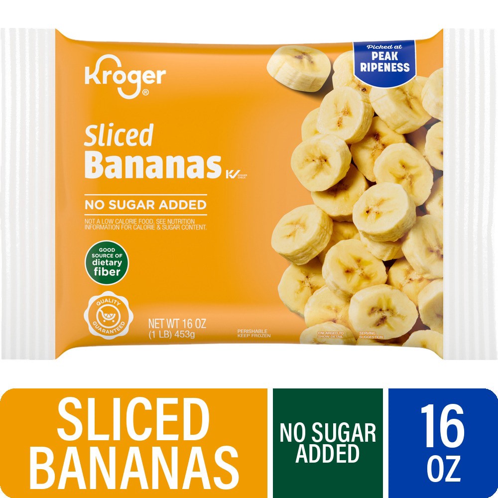 slide 1 of 1, Kroger® Frozen Sliced Bananas, 16 oz