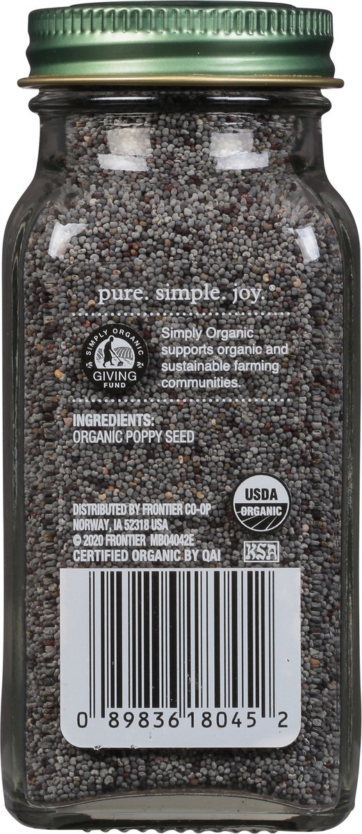 slide 9 of 9, Simply Organic Poppy Seeds, 1 ct