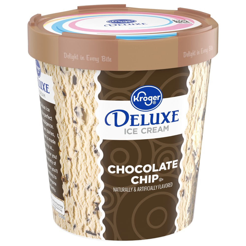 slide 3 of 3, Kroger Deluxe Chocolate Chip Ice Cream, 16 oz