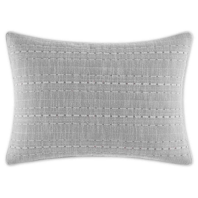 slide 1 of 1, Nautica Bronwell Padded Embroidery Breakfast Pillow - Grey, 1 ct