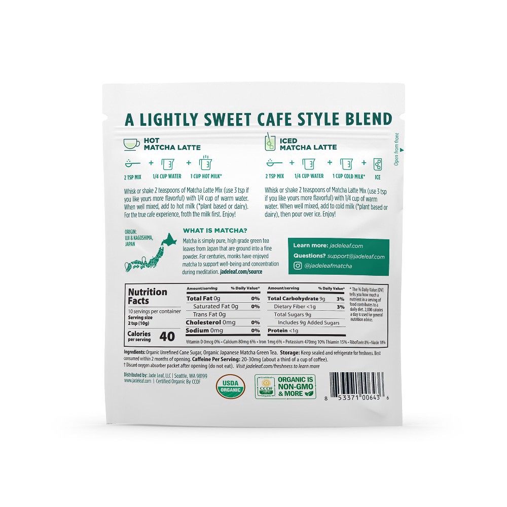 slide 2 of 2, Jade Leaf Cafe Style Sweetened Original Matcha Latte Mix 3.5 oz, 3.5 oz