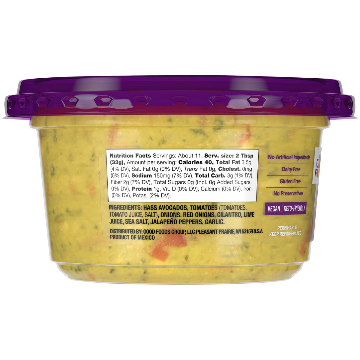 slide 5 of 9, Good Foods Traditional Chunky Guacamole 13 oz. Tub, 13 oz