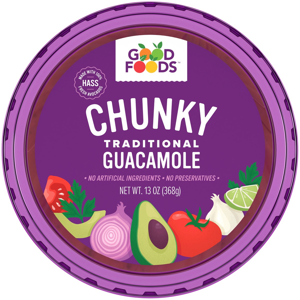 slide 8 of 9, Good Foods Traditional Chunky Guacamole 13 oz. Tub, 13 oz