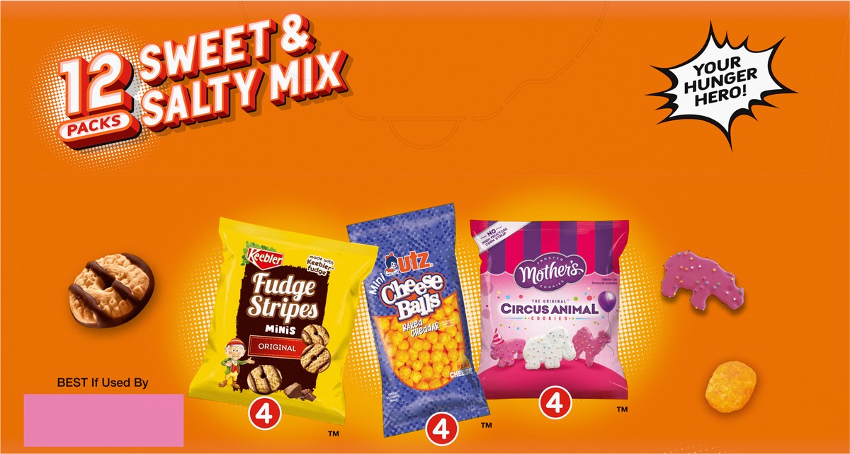 slide 2 of 14, Keebler Sweet & Salty Variety Pack, Mother's Circus, Fudge Stripes, and Utz Cheese Balls, 12 ct