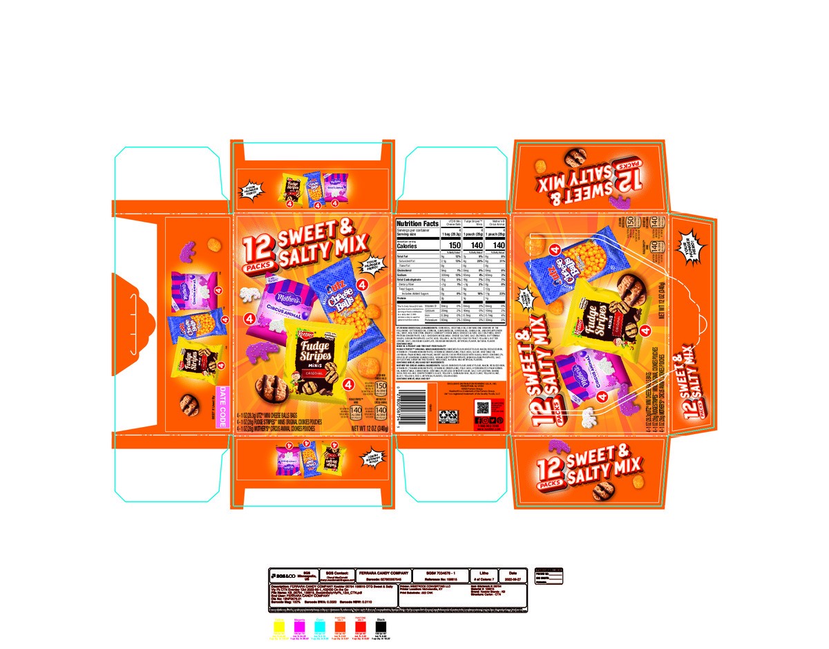 slide 8 of 14, Keebler Sweet & Salty Variety Pack, Mother's Circus, Fudge Stripes, and Utz Cheese Balls, 12 ct