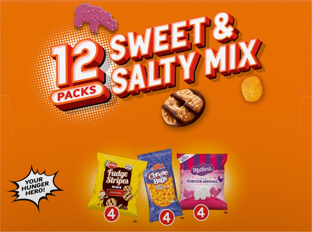 slide 12 of 14, Keebler Sweet & Salty Variety Pack, Mother's Circus, Fudge Stripes, and Utz Cheese Balls, 12 ct