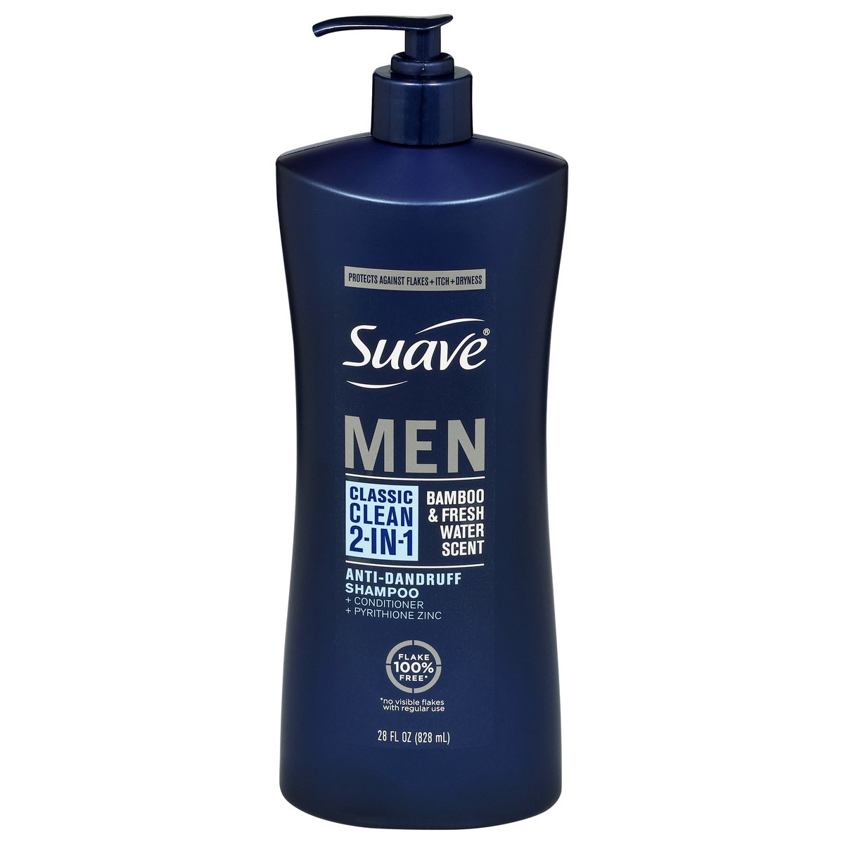 slide 1 of 13, Suave Men Classic Clean 2-In-1 Anti-Dandruff Bamboo & Fresh Water Scent Shampoo 28 fl oz, 28 oz