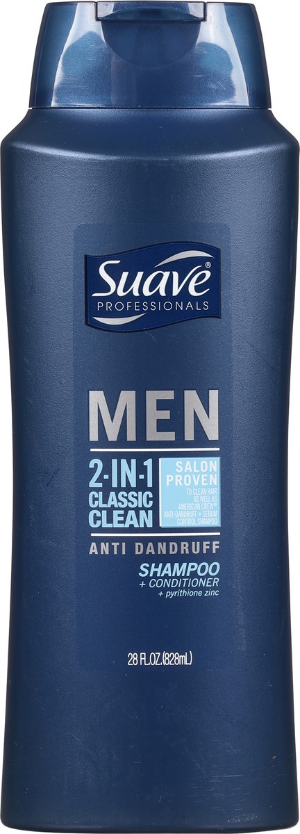 slide 5 of 13, Suave Men 2in1 AntiDandruff Shampoo & Conditioner Classic Clean 28 oz, 28 oz