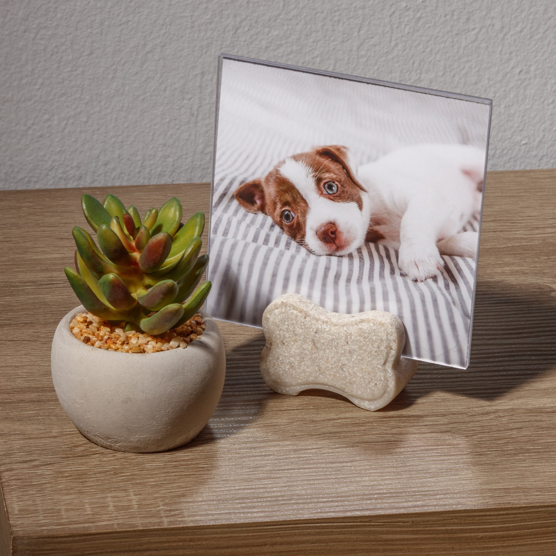 slide 3 of 5, 4" X 4" Ivory Bone Photo Holder By Studio Decor, 4 in x 4 in