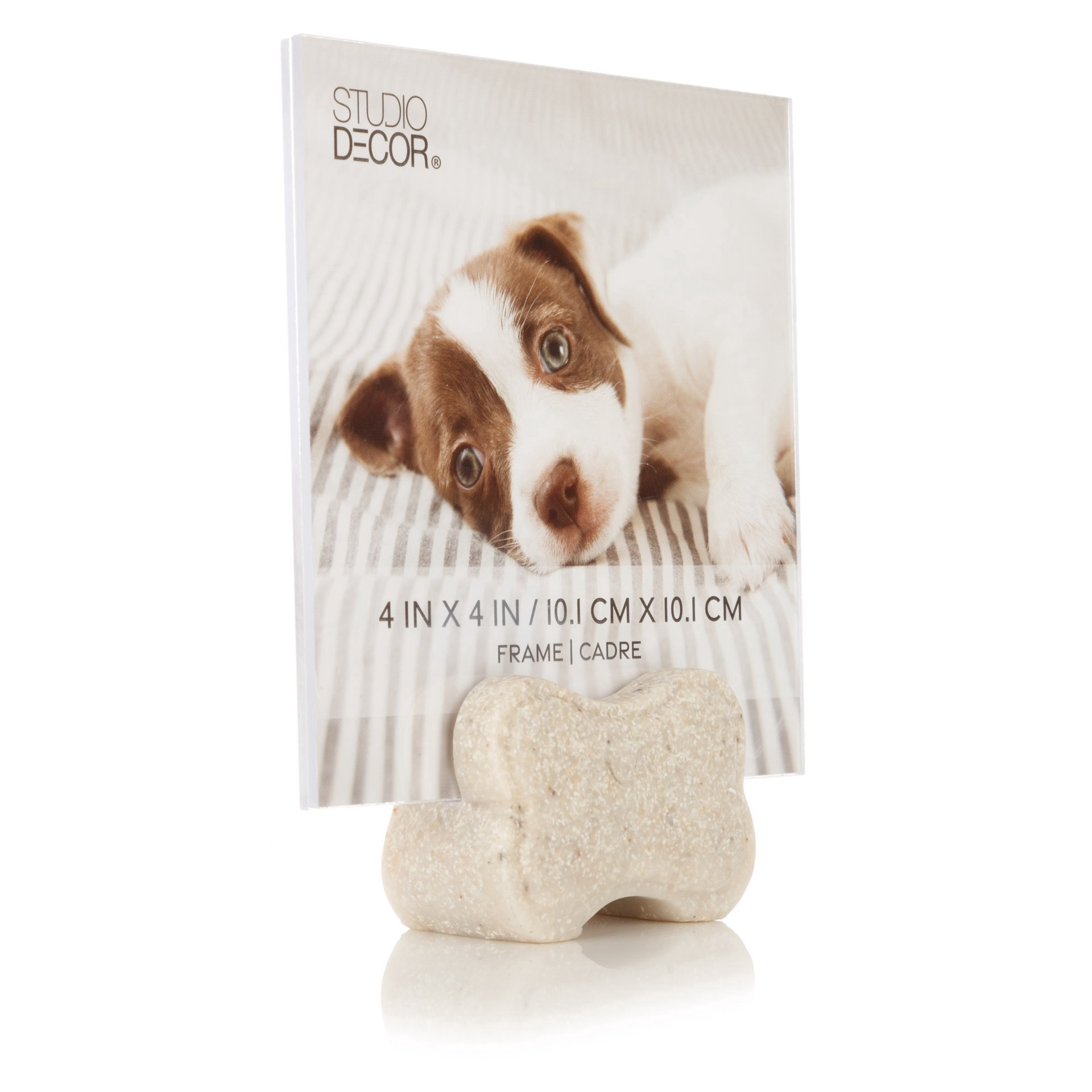 slide 2 of 5, 4" X 4" Ivory Bone Photo Holder By Studio Decor, 4 in x 4 in