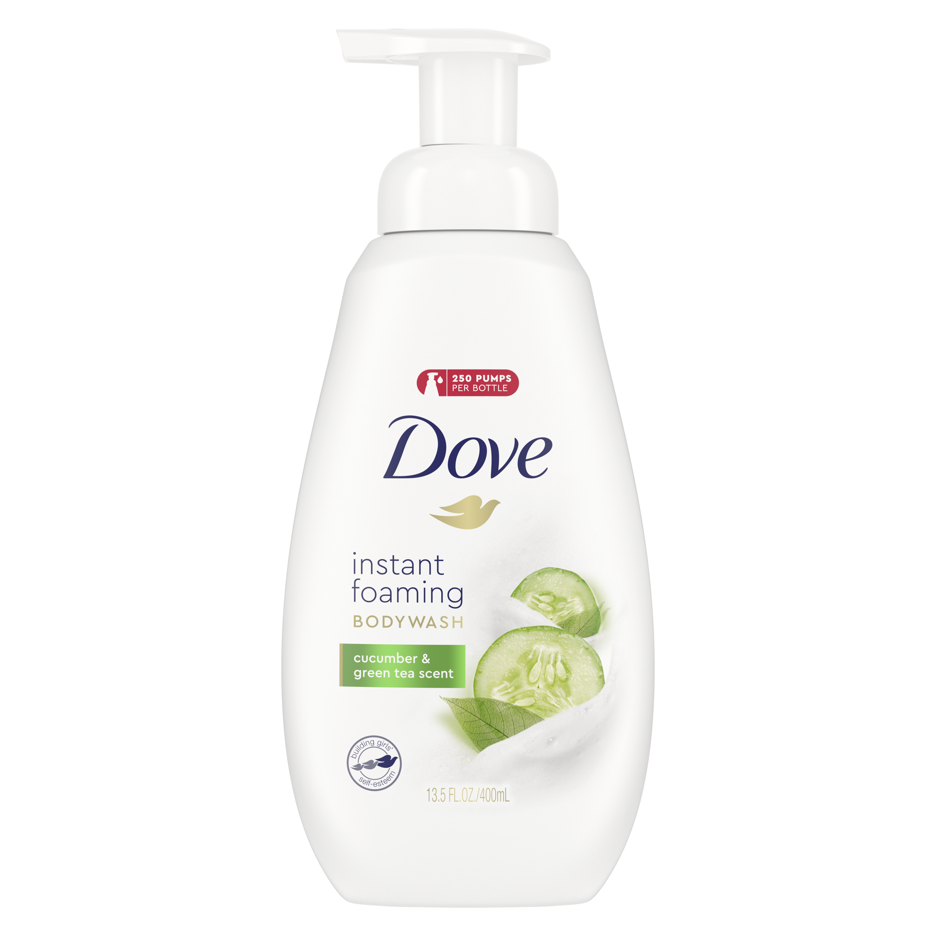 slide 3 of 5, Dove Instant Foaming Body Wash Cucumber & Green Tea Scent, 13.5 oz, 13.5 oz