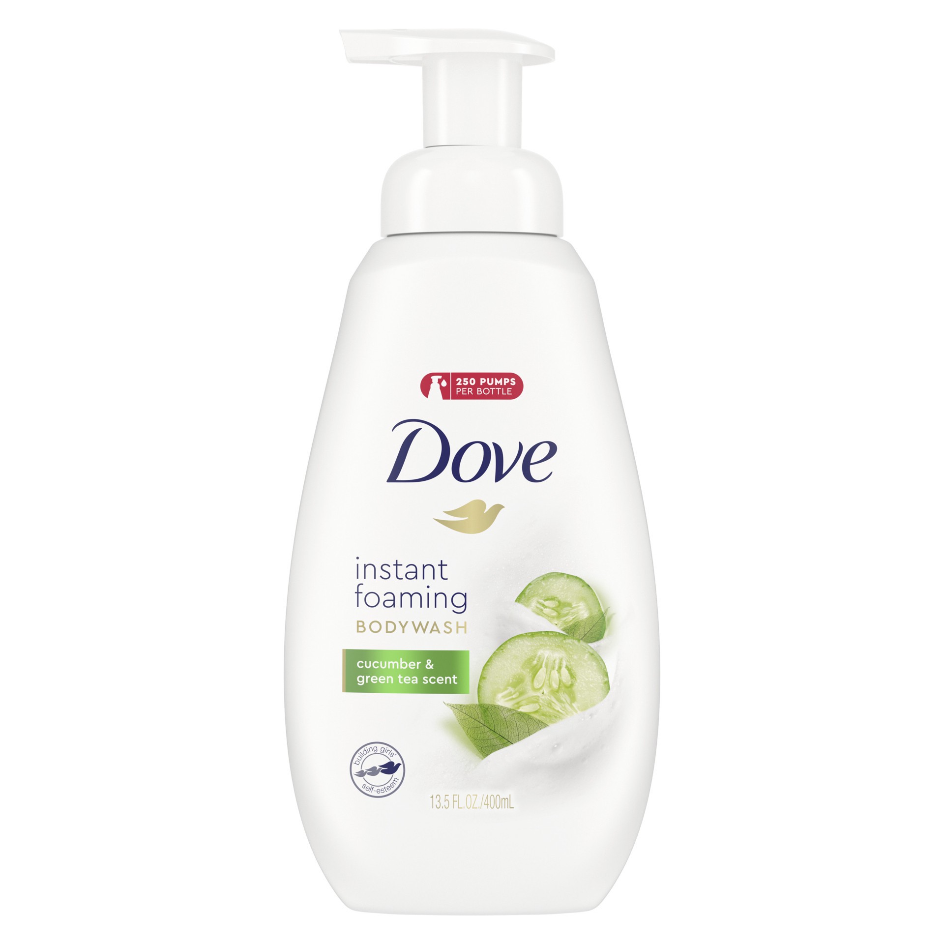 slide 1 of 5, Dove Instant Foaming Body Wash Cucumber & Green Tea Scent, 13.5 oz, 13.5 oz