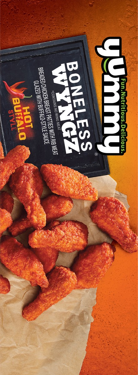 slide 4 of 11, Yummy Hot Buffalo Style Boneless Wyngz, 28 oz, 28 oz