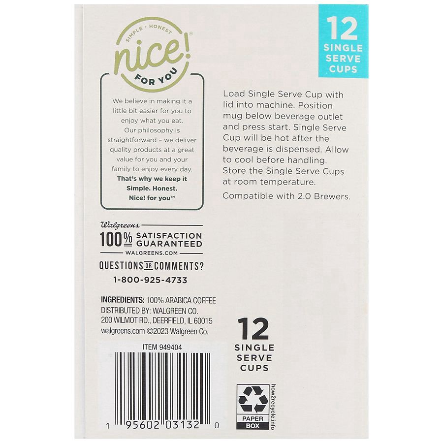 slide 5 of 5, Nice! For You Colombian Roast Coffee Single Serve Cups Colombian Roast, 0.31 oz x 12 ct