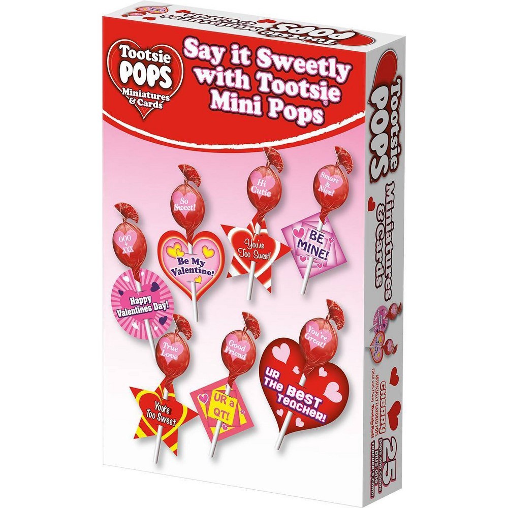 slide 3 of 3, Tootsie Pops Valentine Exchange Box, 25 ct