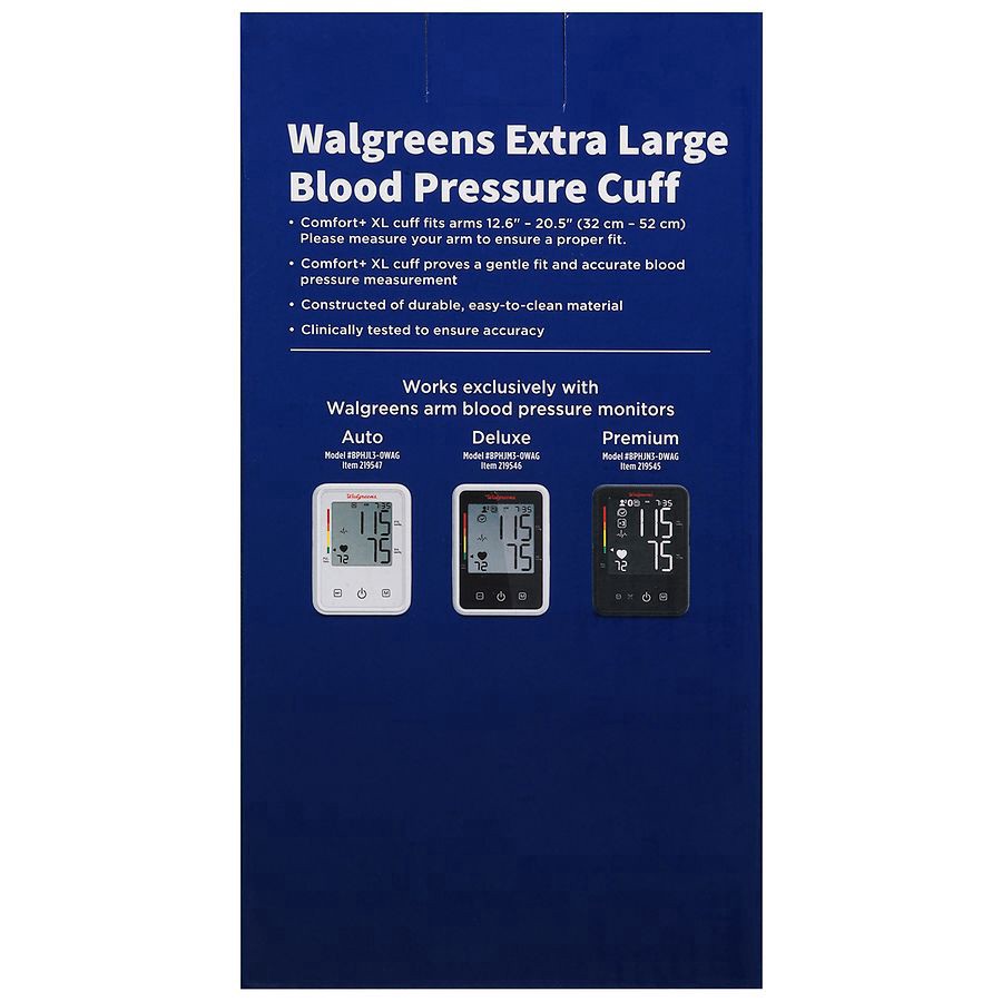 slide 2 of 2, Walgreens Replacement Blood Pressure Cuff Extra Large, 1 ct