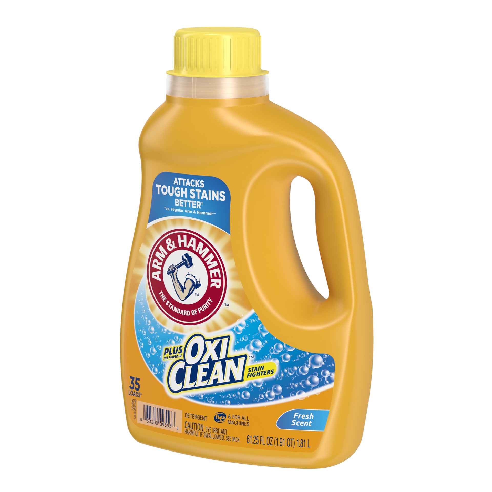 slide 5 of 5, Arm & Hammer™ laundry detergent, plus OxiClean™, 61.25 fl oz