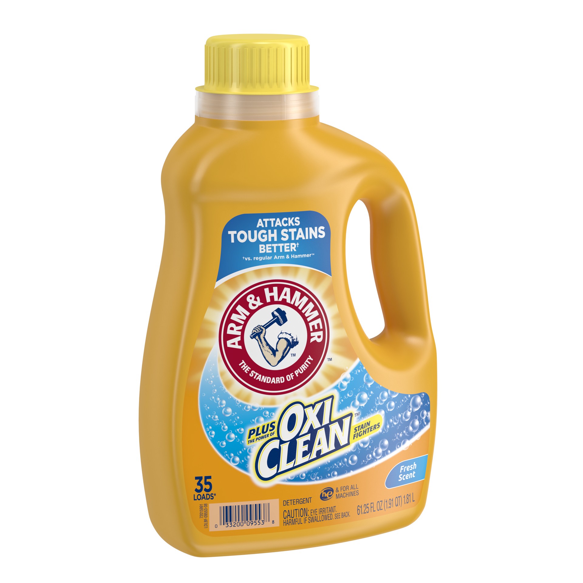 slide 2 of 5, Arm & Hammer™ laundry detergent, plus OxiClean™, 61.25 fl oz