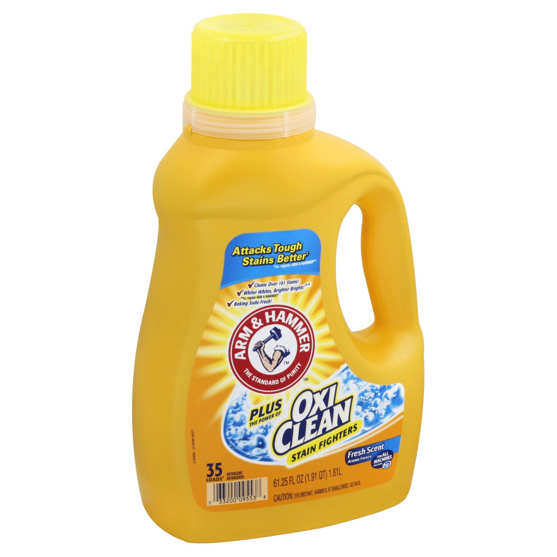 slide 1 of 5, Arm & Hammer™ laundry detergent, plus OxiClean™, 61.25 fl oz