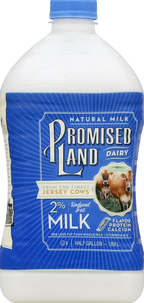 slide 1 of 5, Promised Land Milk 0.5 gl, 1/2 gal