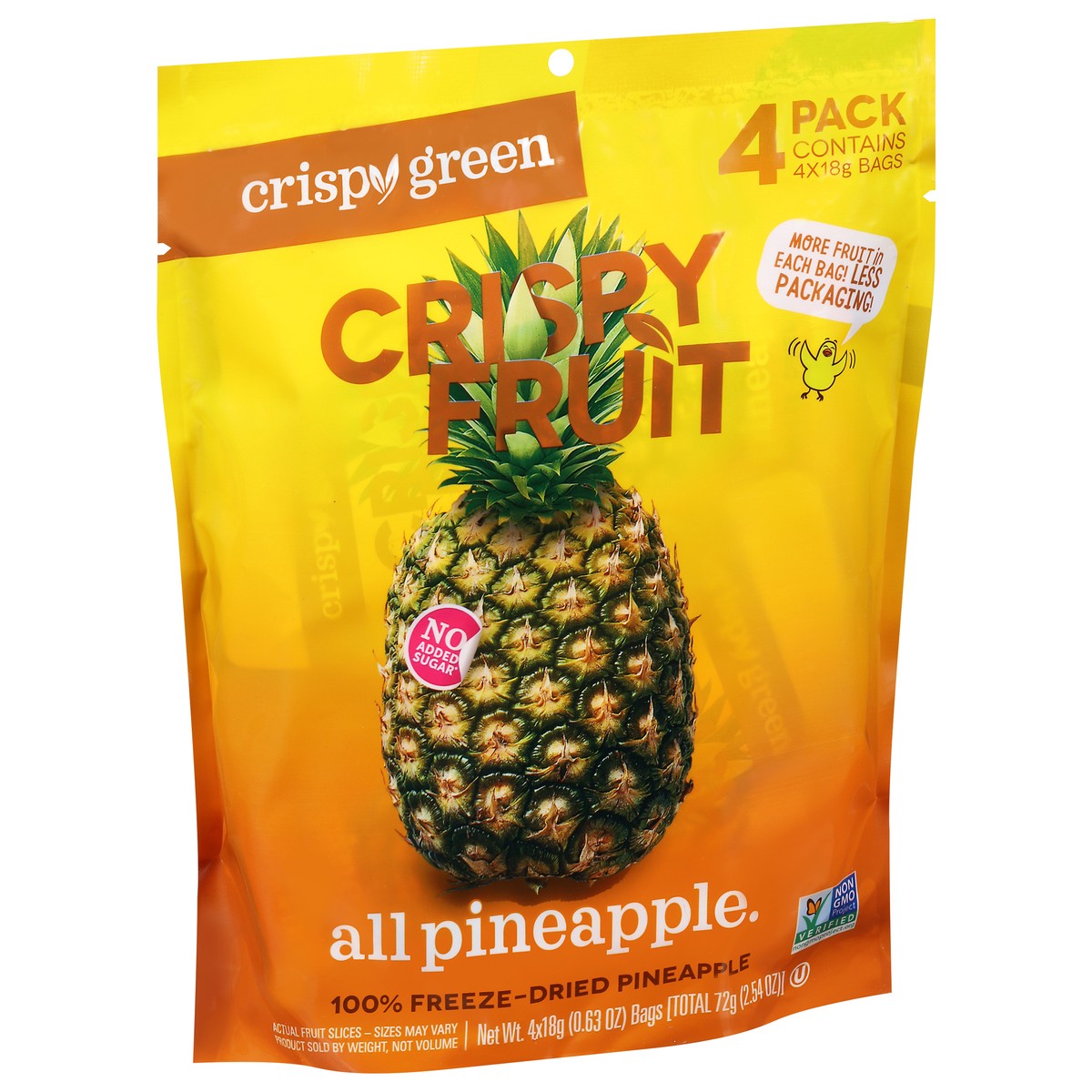 slide 6 of 9, Crispy Green 100% Freeze-dried Pineapple Slices, 1 ct