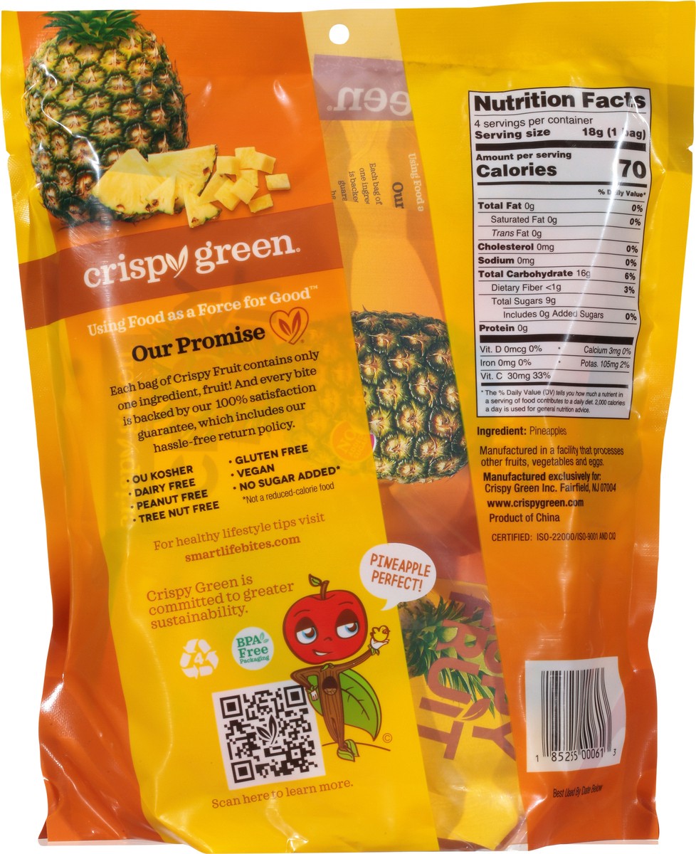 slide 9 of 9, Crispy Green 100% Freeze-dried Pineapple Slices, 1 ct