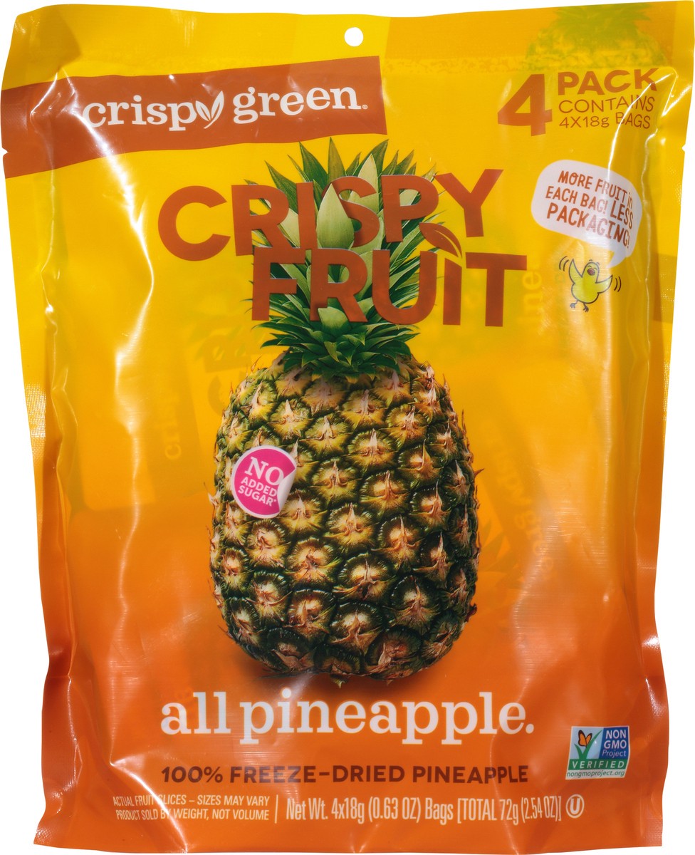 slide 5 of 9, Crispy Green 100% Freeze-dried Pineapple Slices, 1 ct