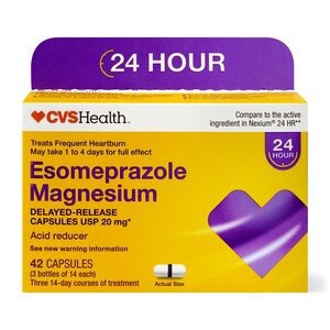 slide 1 of 1, CVS Health Esomeprazole Magnesium Capsules, 42 Ct, 42 ct