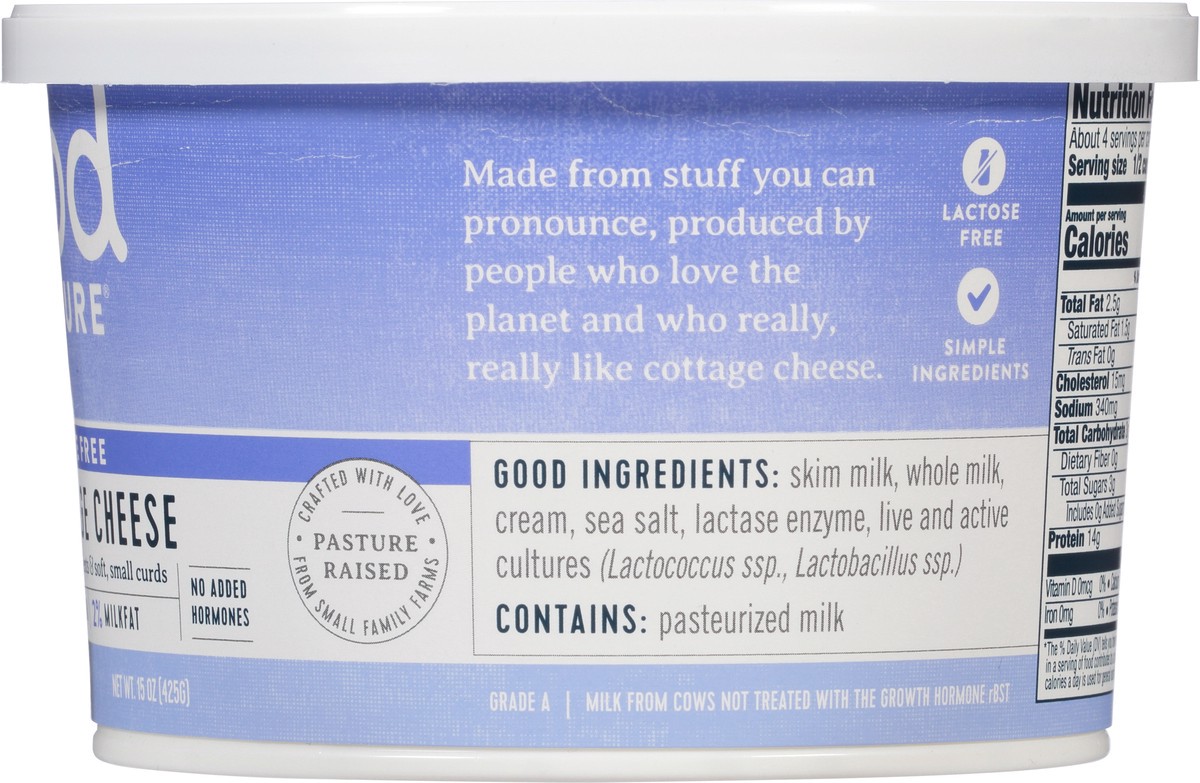 slide 9 of 13, good culture Simply Lactose Free Cottage Cheese 15 oz, 15 oz