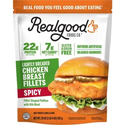 Real Good Foods Co. Frozen Lightly Breaded Chicken Spicy Fillets