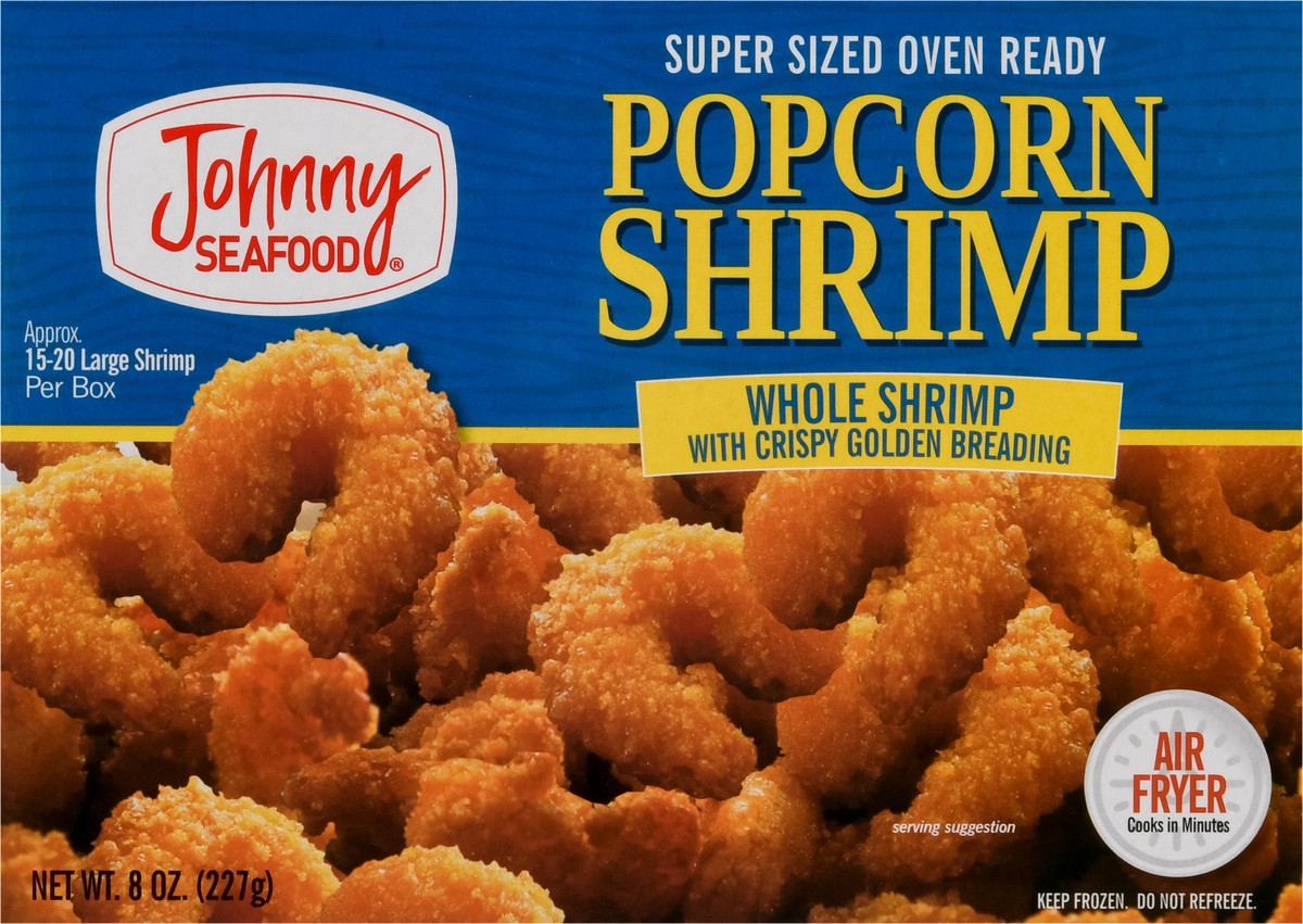 slide 6 of 9, Johnny Seafood Popcorn Shrimp Super Sized 8 oz, 8 oz