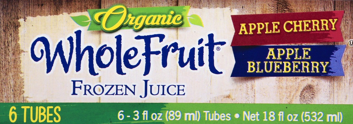 slide 2 of 5, Whole Fruit® organic frozen cherry & blueberry pop, 6 ct; 3 fl oz